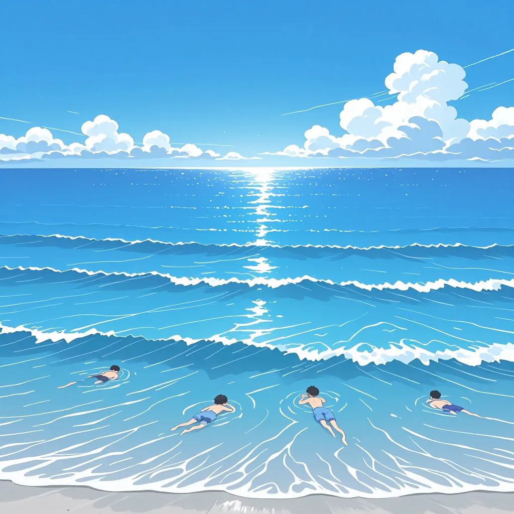 海水浴 연상 이미지