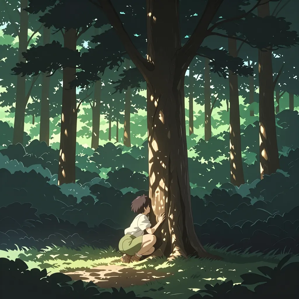 隠れる 연상 이미지