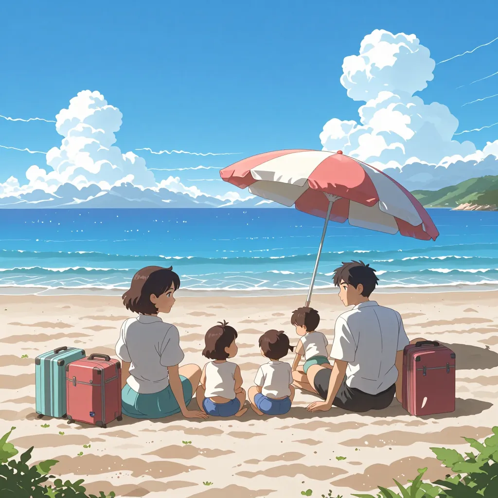 休暇 연상 이미지
