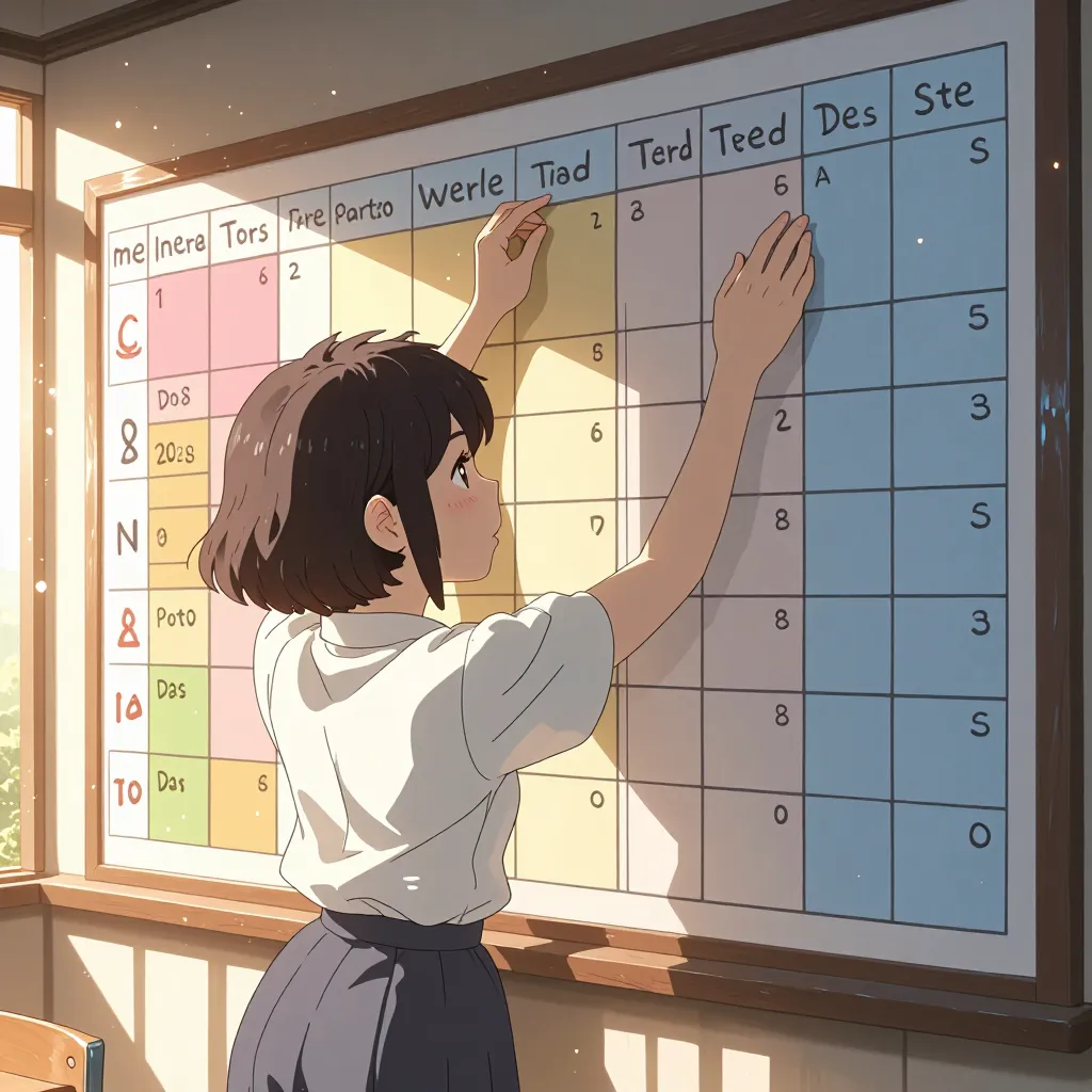 時間割り 연상 이미지