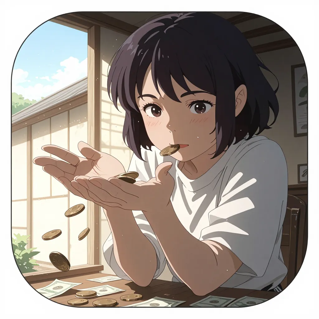 無駄遣い 연상 이미지
