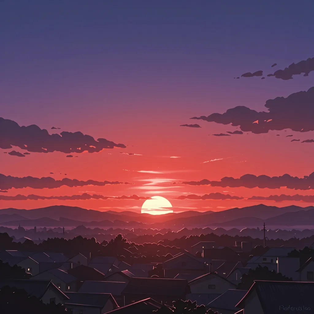 夕方 연상 이미지