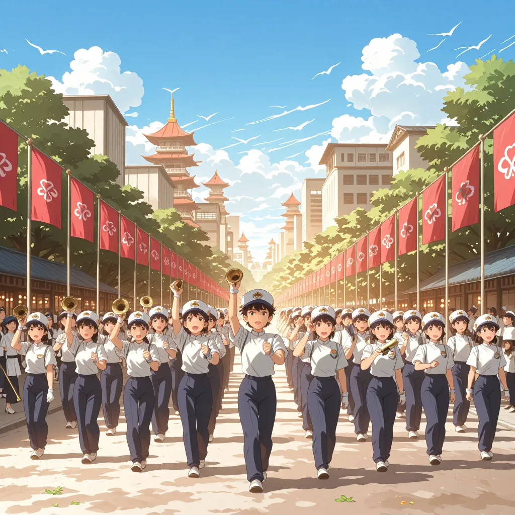 行進 연상 이미지