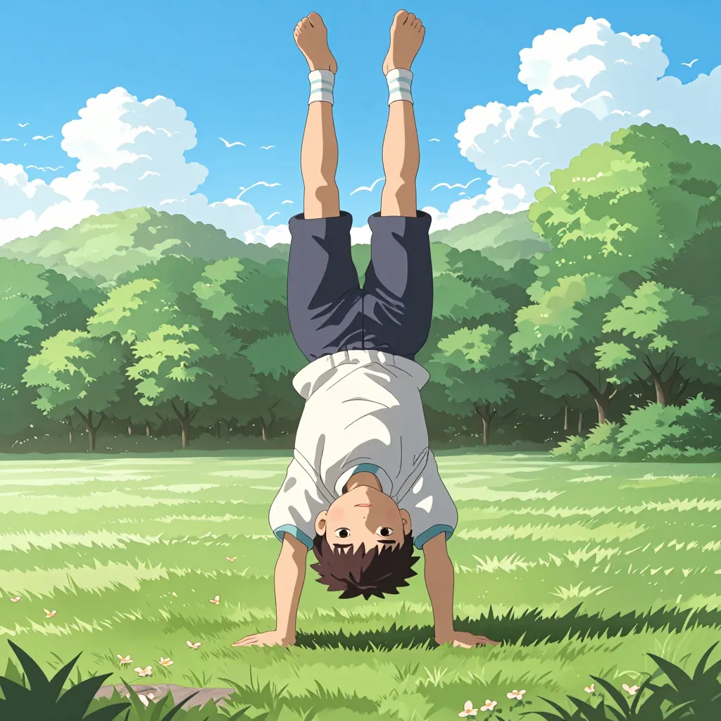 逆立ち 연상 이미지
