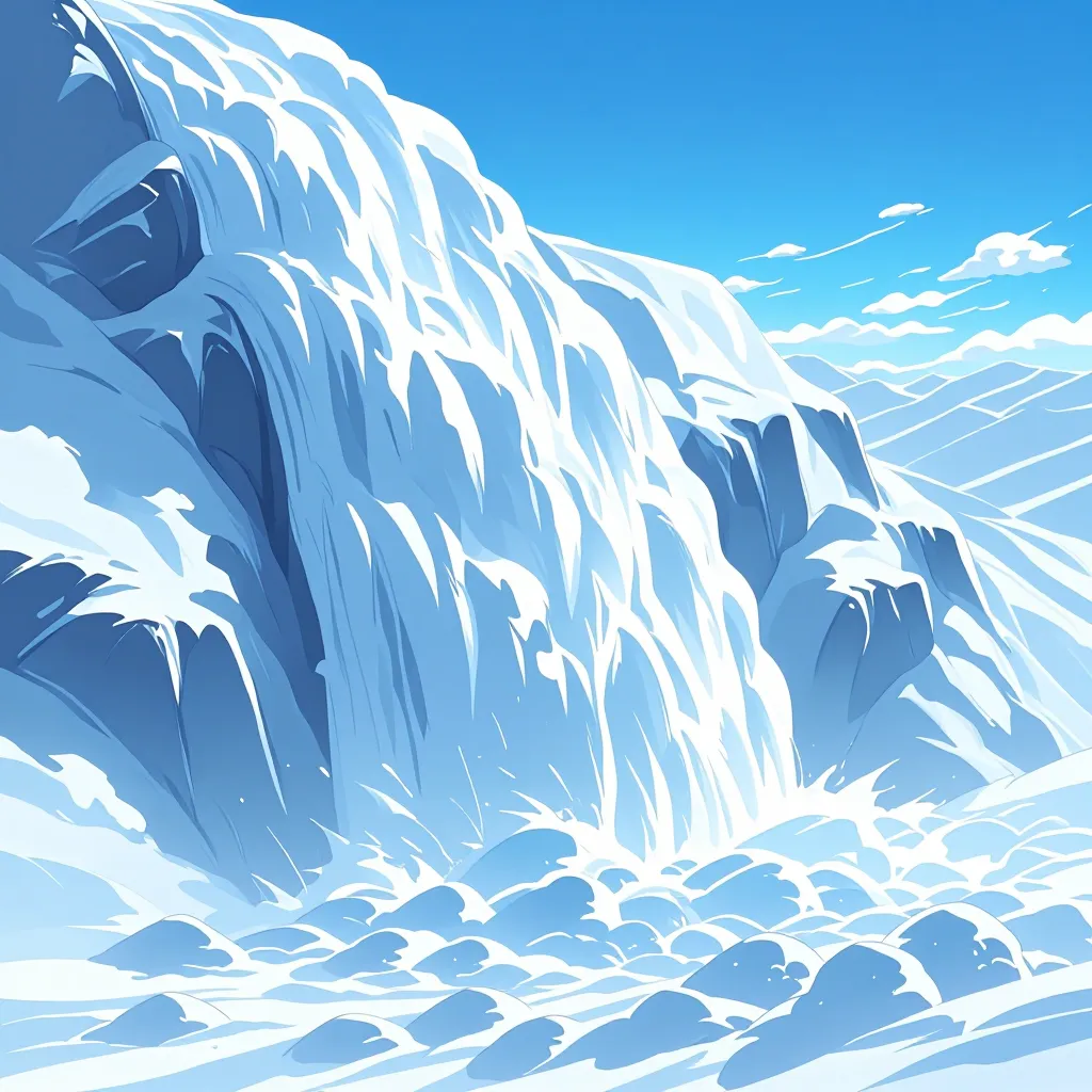 雪崩 연상 이미지