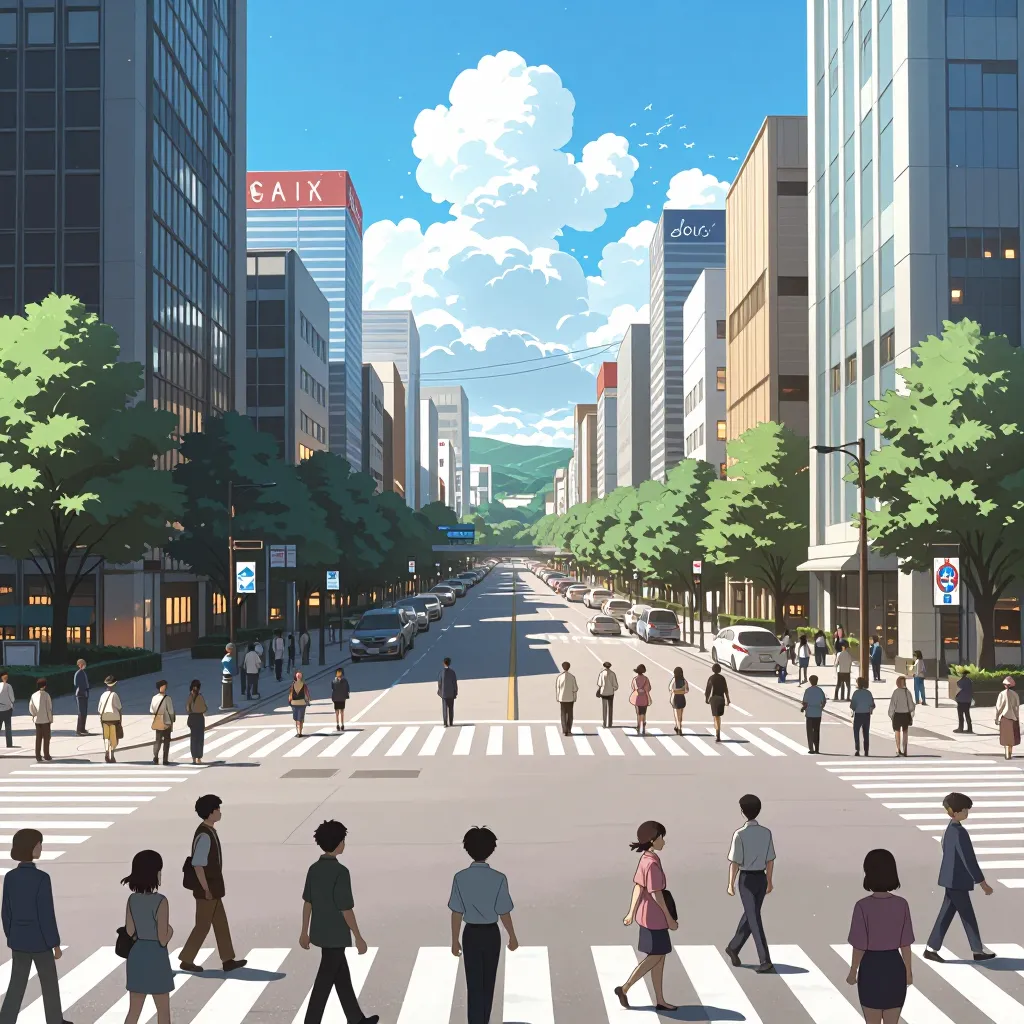 交差点 연상 이미지